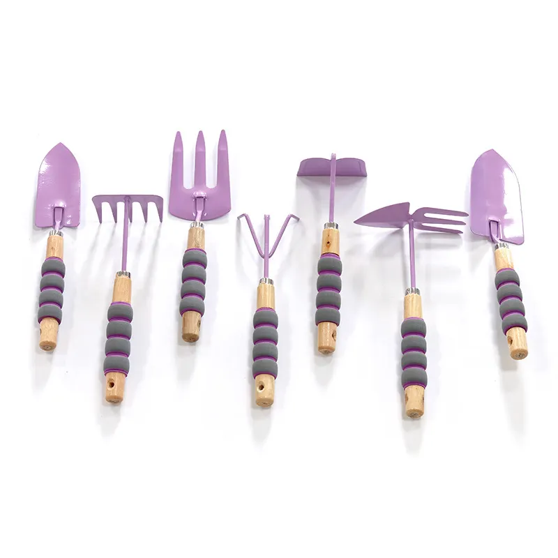 4 Pieces Gardening Tool Set Kids Purple Mini Small Hand Garden Kids Tools Set