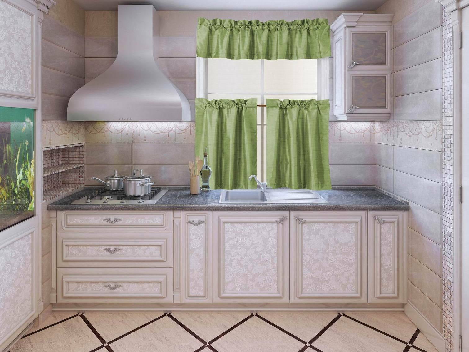 3 PIECE LIME K3 KITCHEN RESTAURANT BATHROOM WINDOW TREATMENT CURTAIN BLACKOUT PANEL ROD POCKET INCLUDES 2 TIER PANELS 30 WIDE X 36 LONG EACH PANEL + 1 VALANCE 60 WIDE X 14 LONG