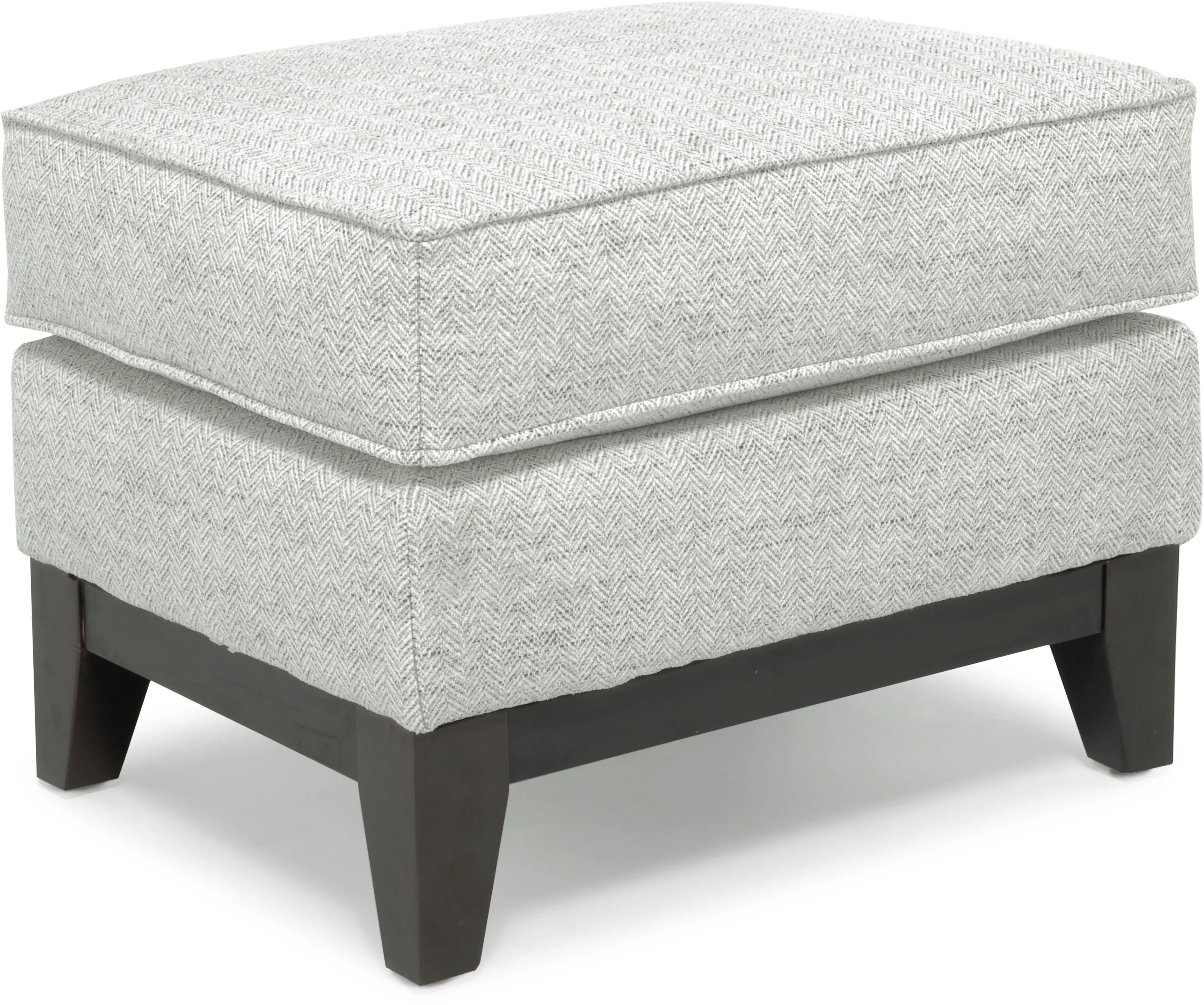 Olivia Contemporary Pearl Gray Ottoman