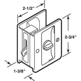 Prime-Line Satin Nickel Pocket Door Privacy Lock N 7239