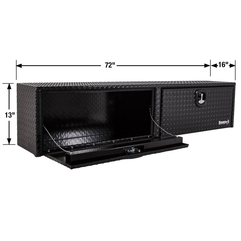 Buyers Products Company 72 in. Black Diamond Tread Aluminum Top Mount Truck Tool Box 1721551