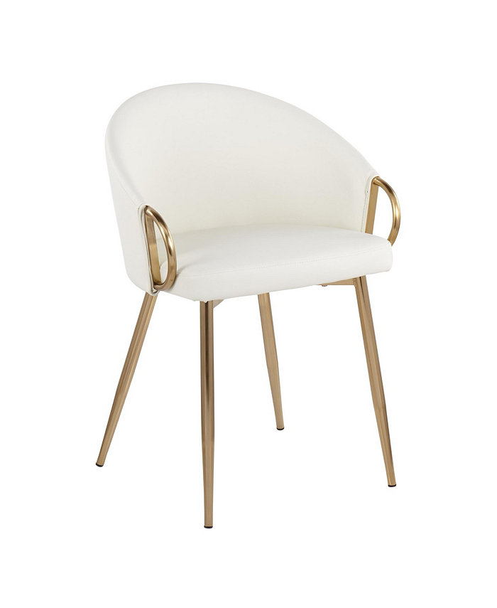 Lumisource Claire Contemporary Glam Chair Leather