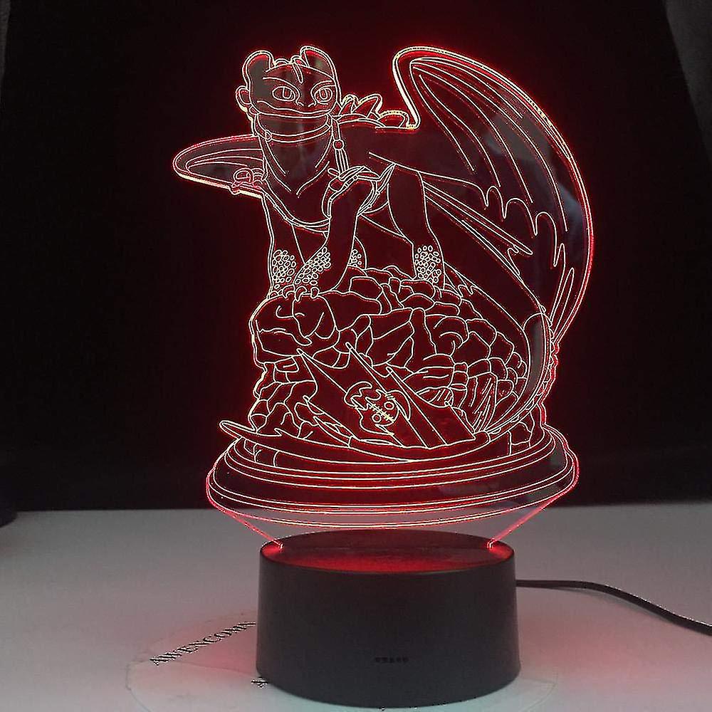 Beautiful Gift How To Train Your Dragon Lamp Dragon Toothless Lamp