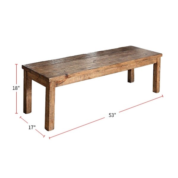 Wooden Seating Bench in Rustic Oak Finish