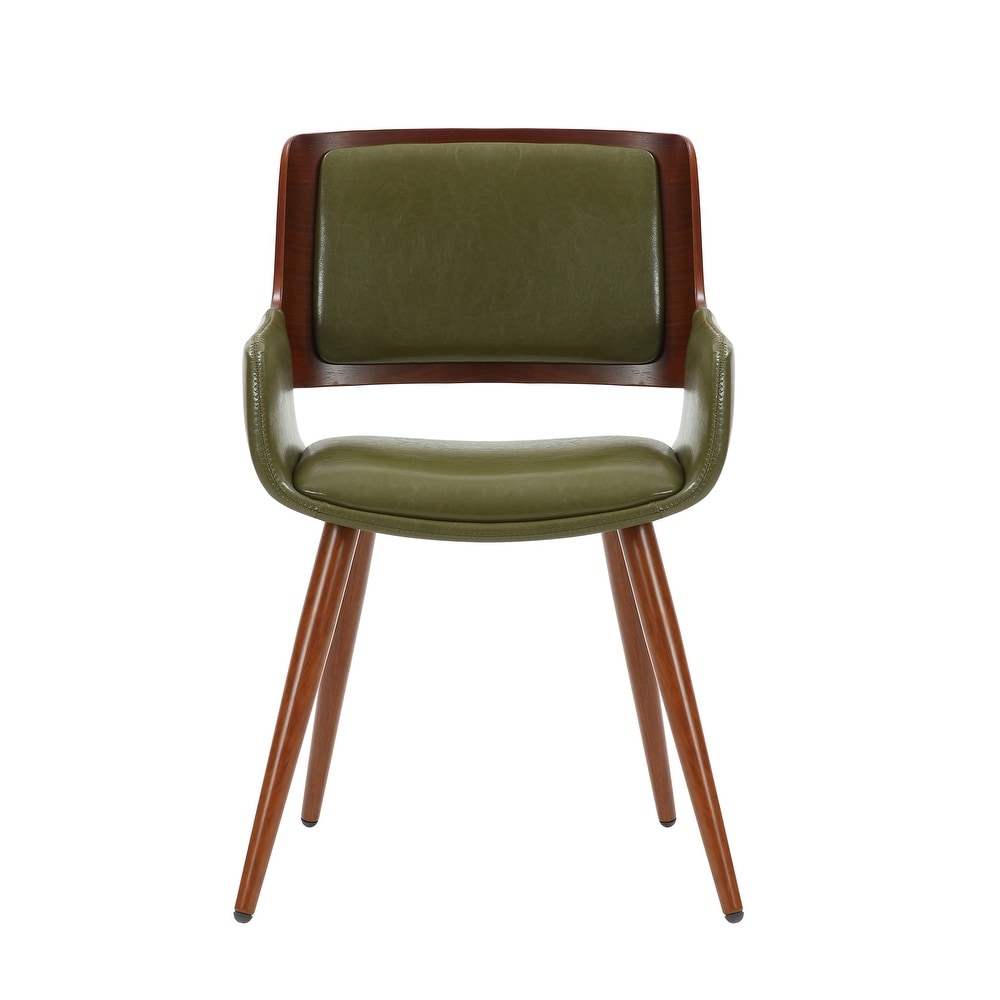 Carson Carrington Kjerringvag Leisure Dining Chair  PU Leather  Metal Legs with Wood Finish