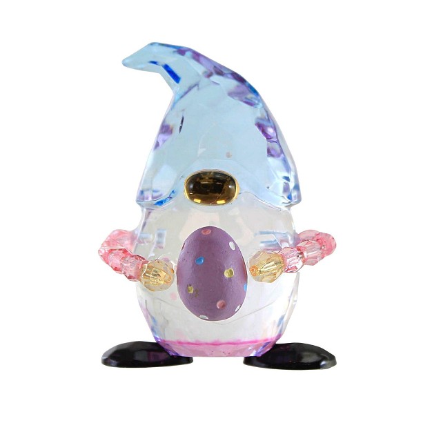 Crystal Expressions Easter Gnome Acrylic One Gnome Figurine 2 25 Inches Basket Egg Facet Acrylic Multicolored