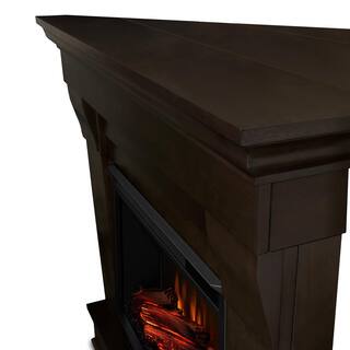 Real Flame Chateau 41 in. Corner Electric Fireplace in Dark Walnut 5950E-DW