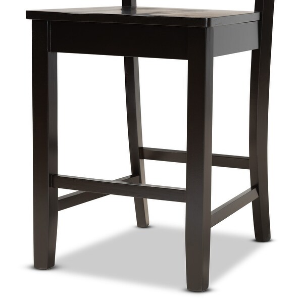 Gervais Modern and Contemporary Transitional 2-Piece Counter Stool Set