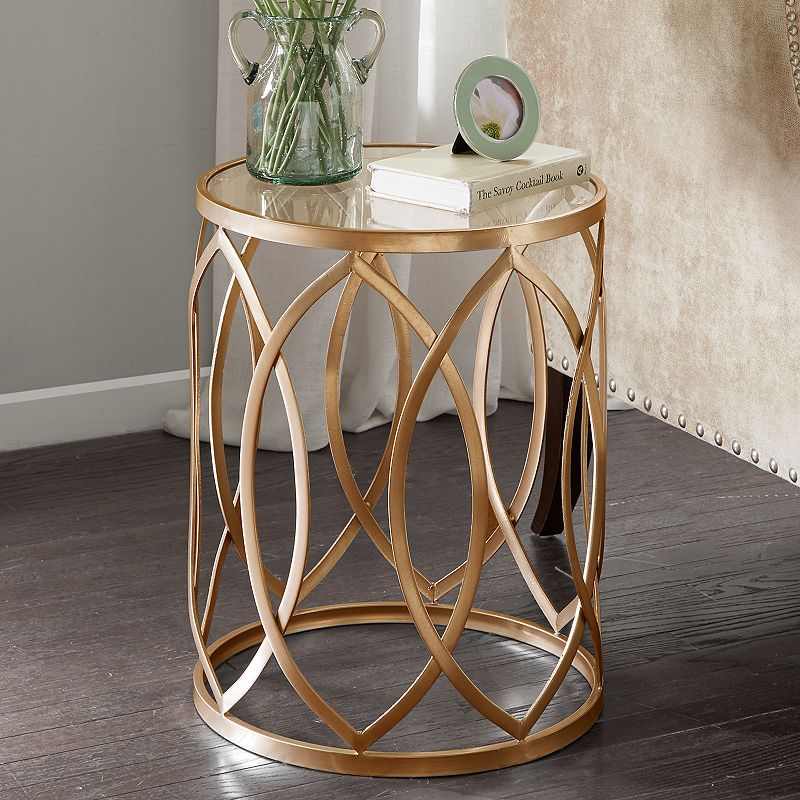 Madison Park Coen Eyelet Cutout End Table