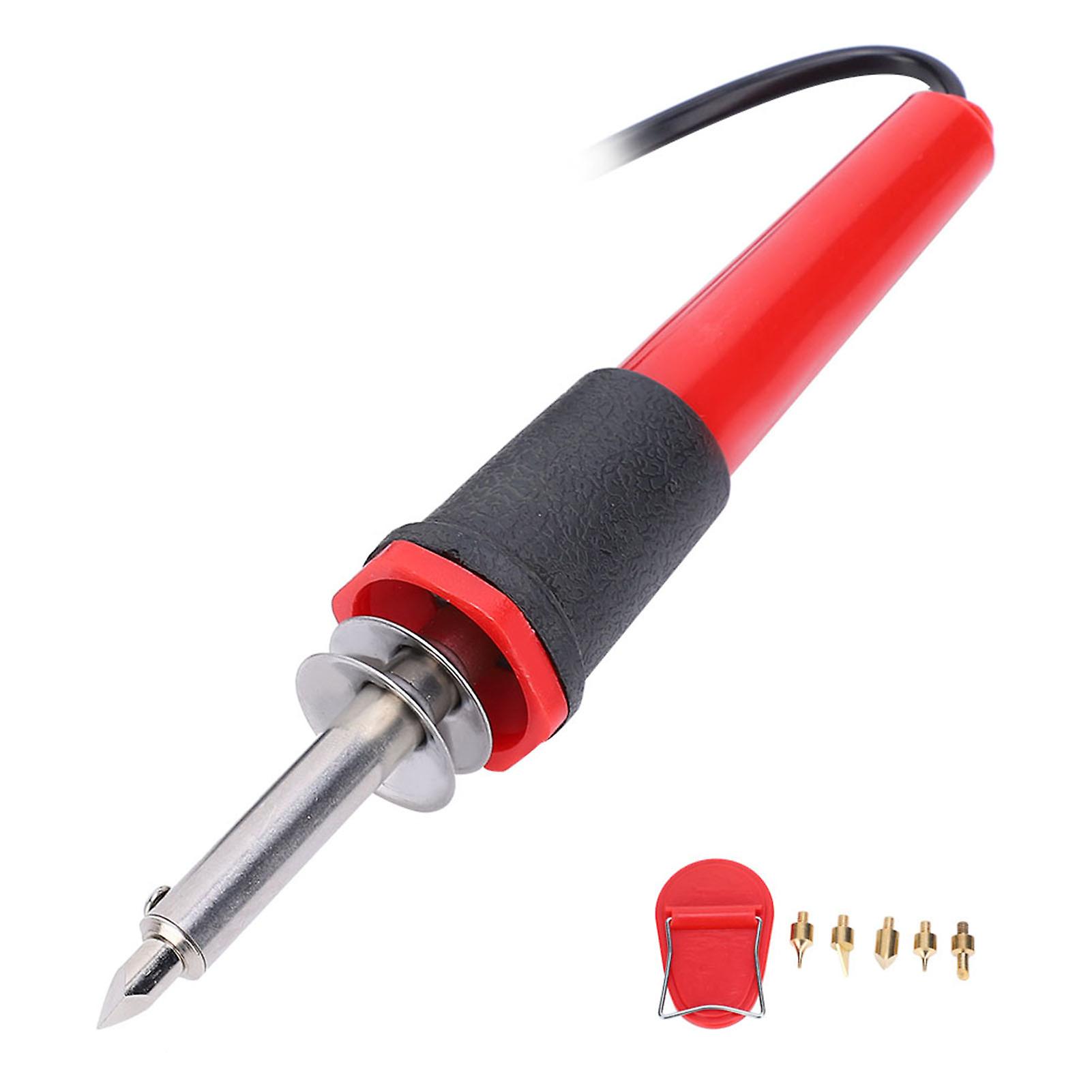 Electric Soldering Iron Set Wood Burning Pen Engraving Carving Pyrography Tool 40wuk Plug Ac220v