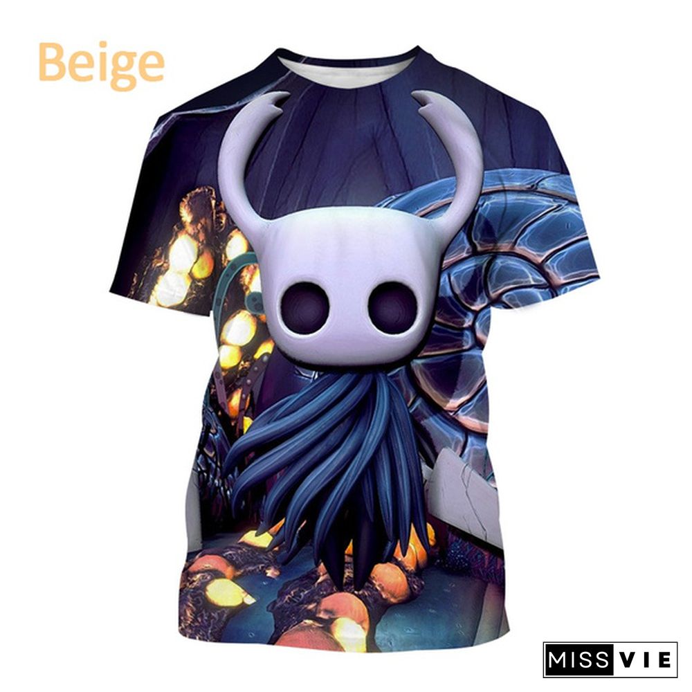 New Hollow Knight Cool Printed Short-sleeved T Shirt Men's Fashion Game T Shirt Casual Harajuku Streetwear Top