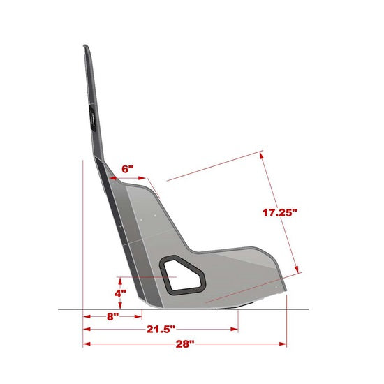 Kirkey 55200 55 Series Aluminum Pro Street Drag Seat 20 Hip Width