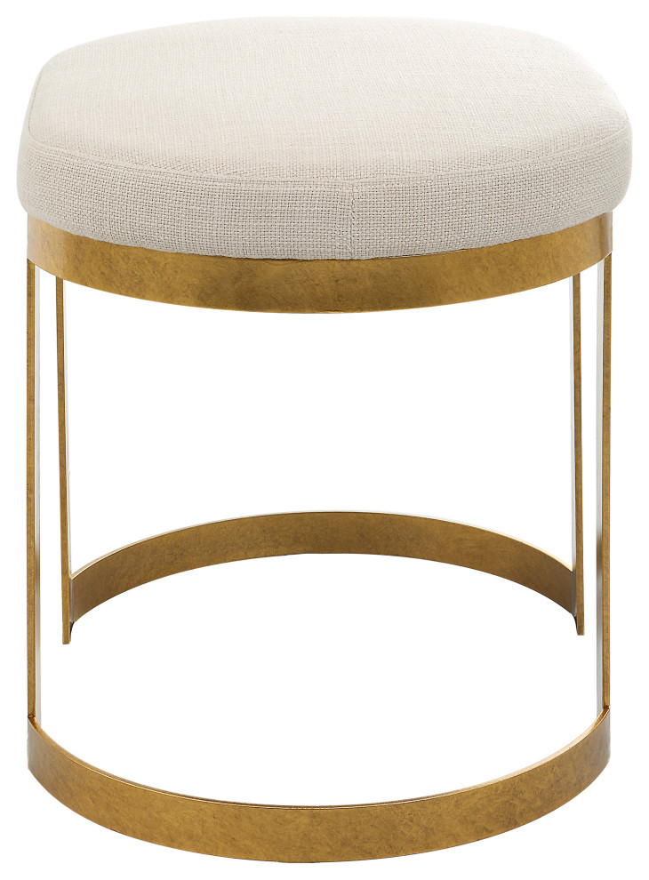 Infinity Gold Accent Stool   Contemporary   Accent And Garden Stools   by Ownax  Houzz