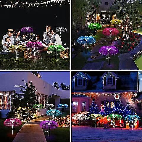 Miman 1pc Solar Garden Lights Outdoor Flower Lights Waterproof 7 Color Changing