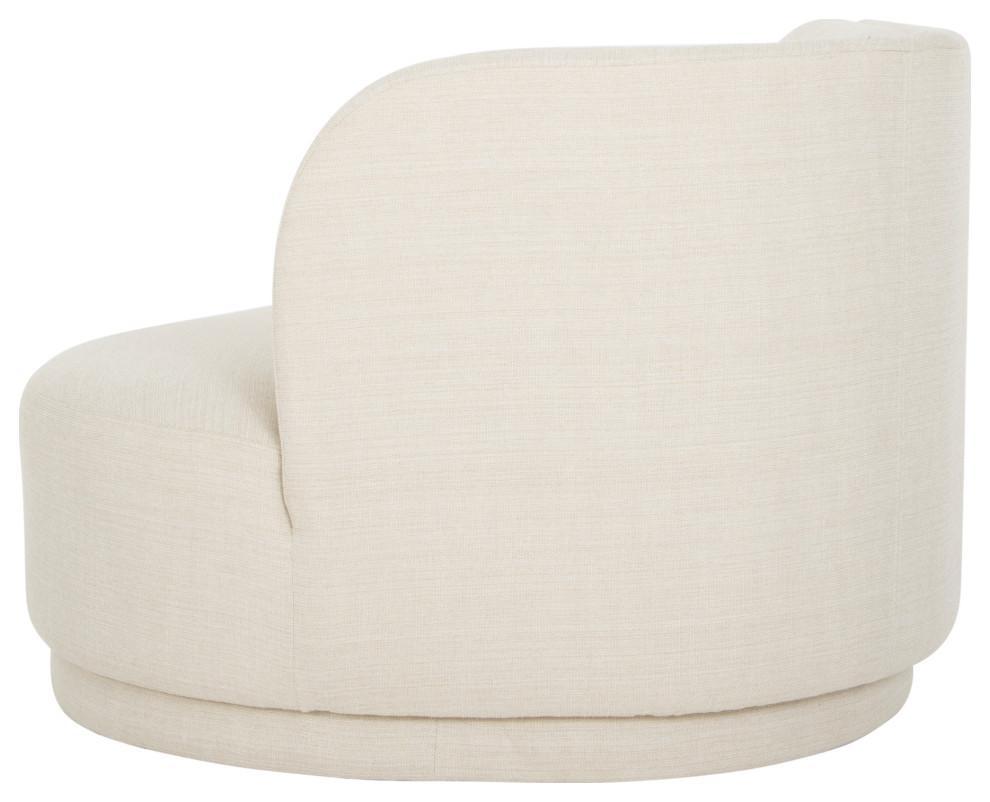 Yoon 2 Seat Chaise Right Sweet Cream   Contemporary   Loveseats   by Moe  x27s Home Collection  Houzz