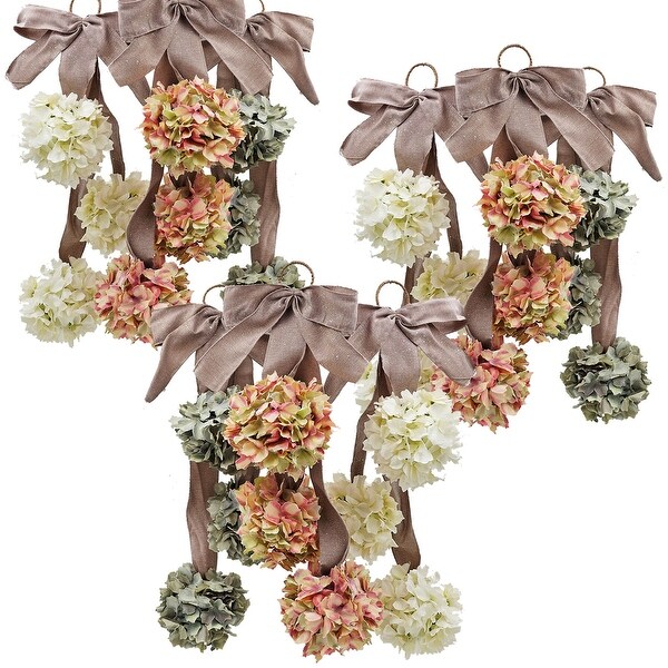 AandB Home Set of 3 24 Hydrangeas Swags