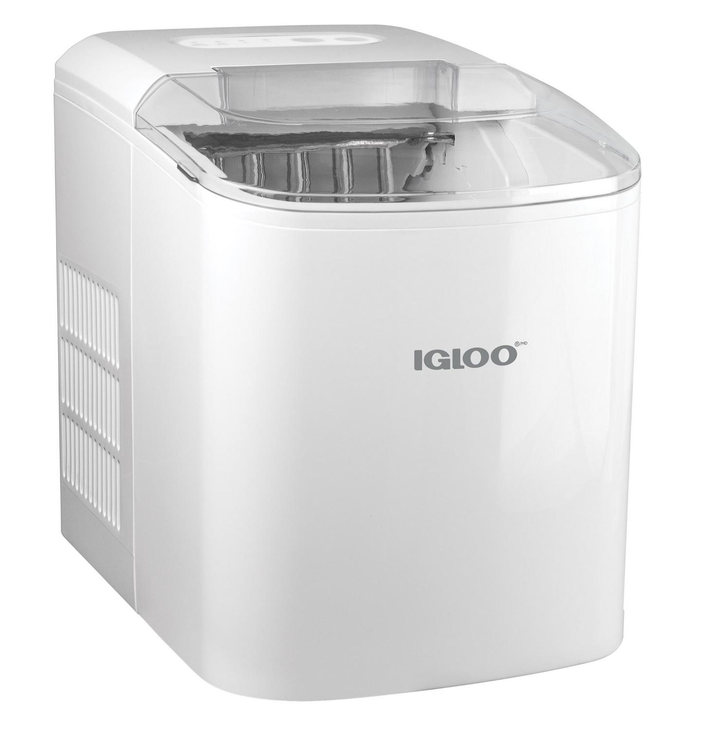 Igloo IGLICEB26WH 26-Pound Automatic Portable Countertop Ice Maker Machine  White