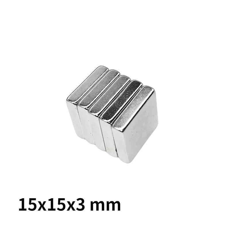 10/20/50/100/200pcs 15x15x3 Strong Sheet Rare Earth Magnetic 15x15x3mm Block Rectangular Neodymium Magnets 15*15*3 Mm Magnet