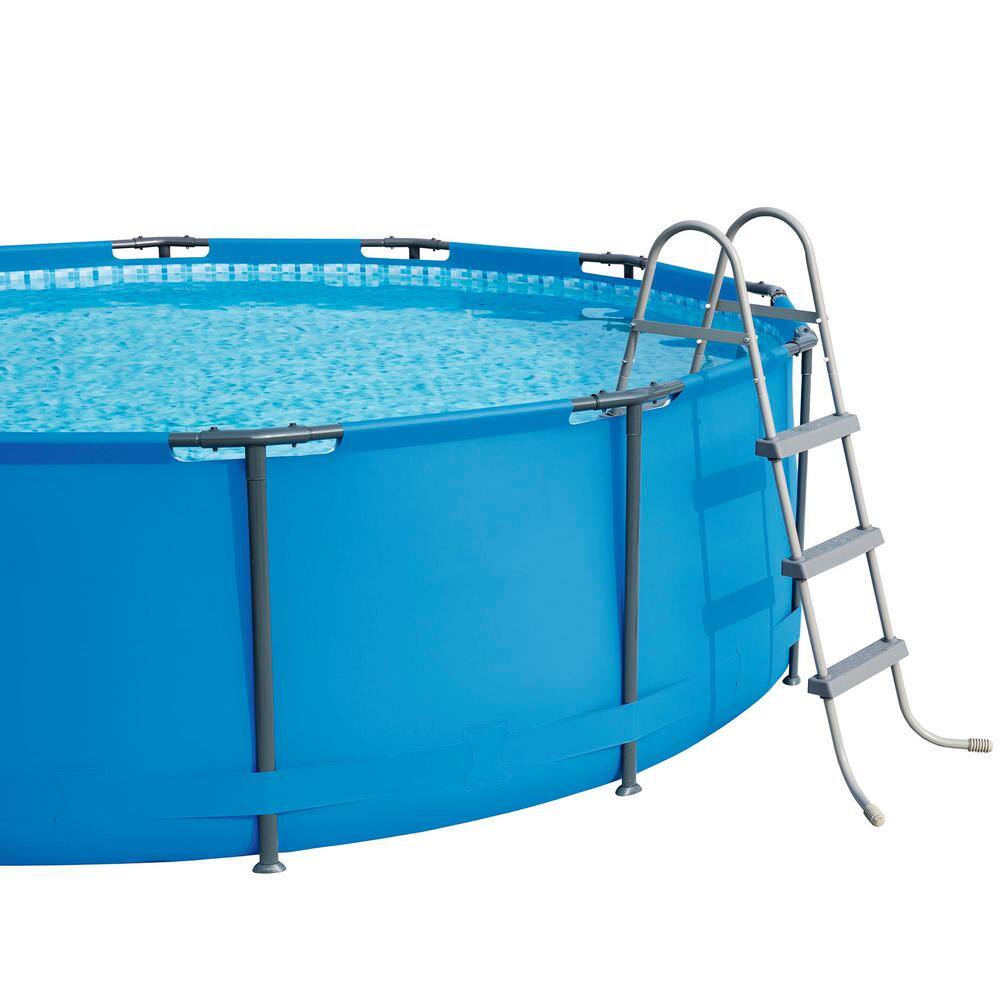 Bestway 15 ft. x 42 in. Steel Pro Max Round Frame Above Ground Pool with Accessories 56687E-BW + 58237E-BW