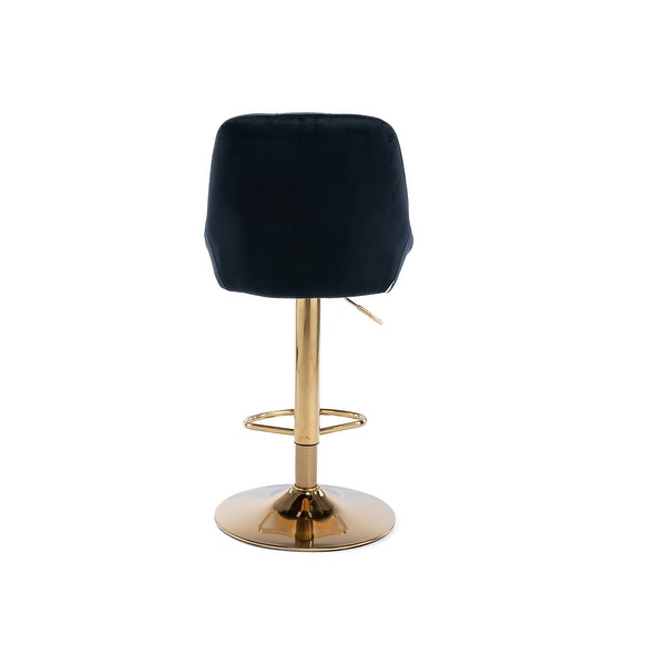 Counter Height Velvet Bar Stools with Back and Footrest Counter Height Dining Chairs with Plywood Frame， Support 250 Lbs