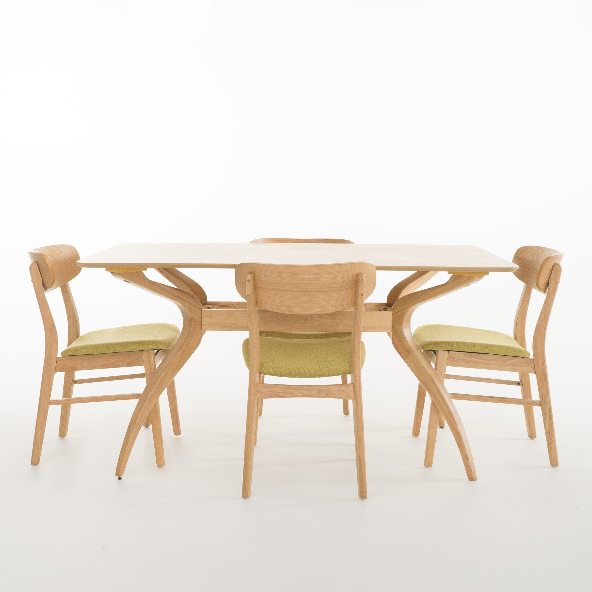 Lucille Mid-Century Modern 5 Piece Dining Set