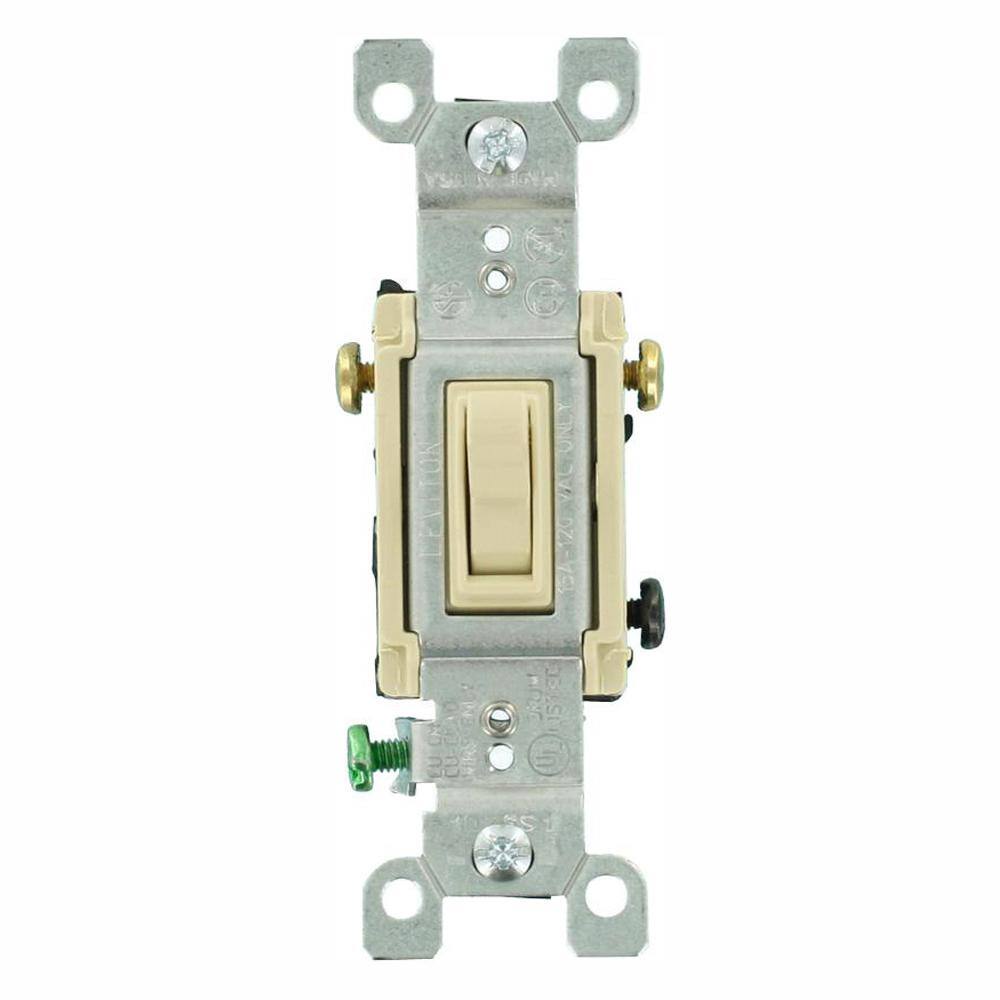 Leviton 15 Amp 3-Way Toggle Switch Ivory (6-Pack) M21-01453-2IM