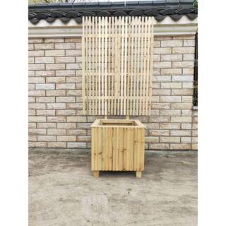 Ejoy 70 in. x 20 in. x 20 in. Wooden Planter Box with Trellis PlanterWithLattice_70x20x20