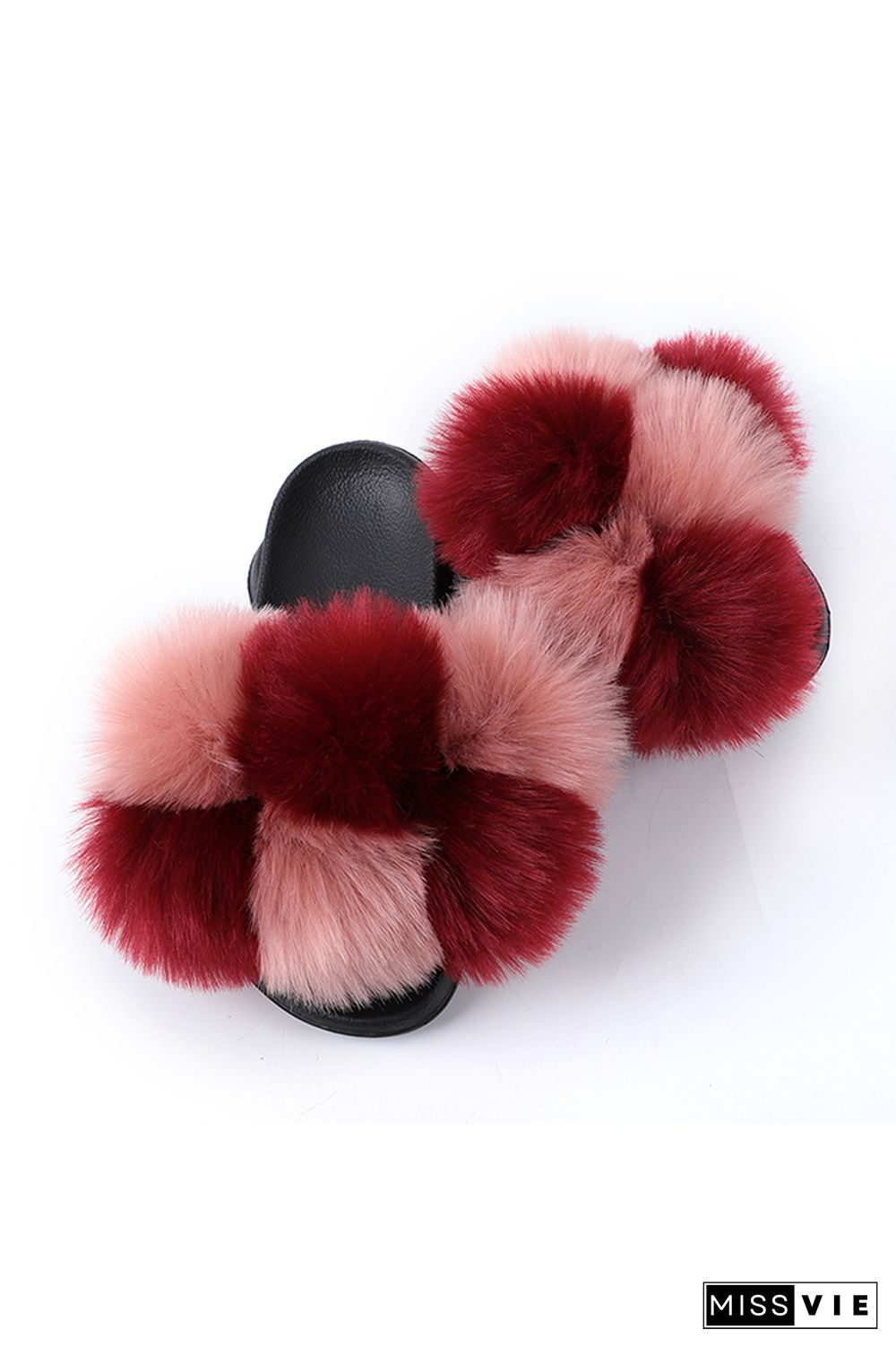 Colorful Fluffy Home Slippers Wholesale