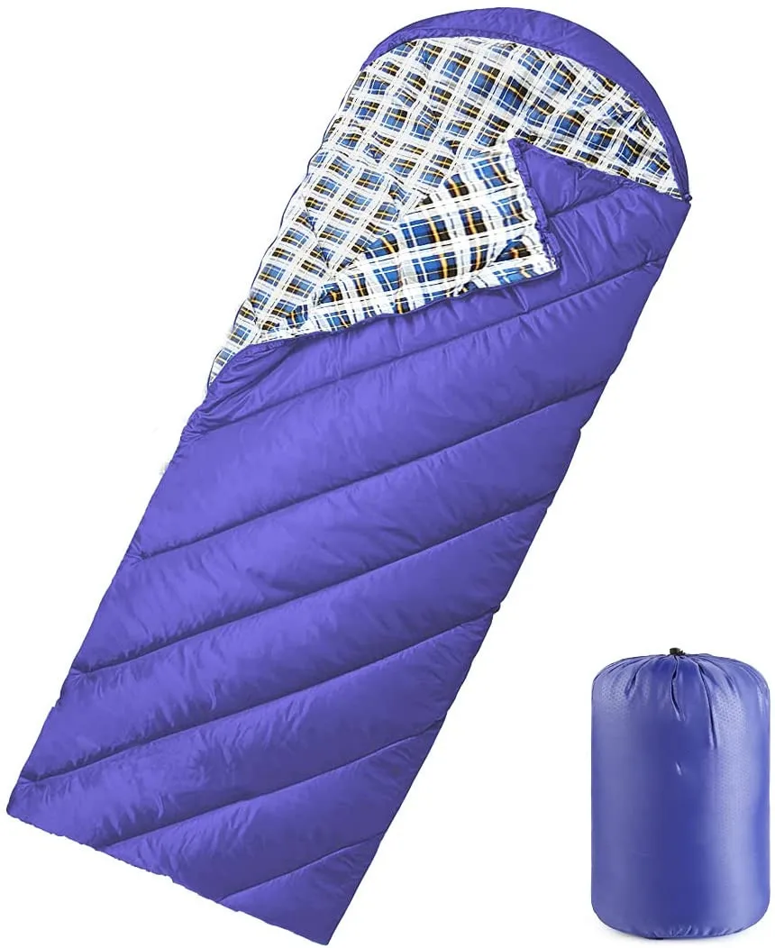 Flannel Sleeping Bag 3 Seasons Summer Spring Autumn  Warm Cold Weather Lightweight and easy to carry sleeping bag