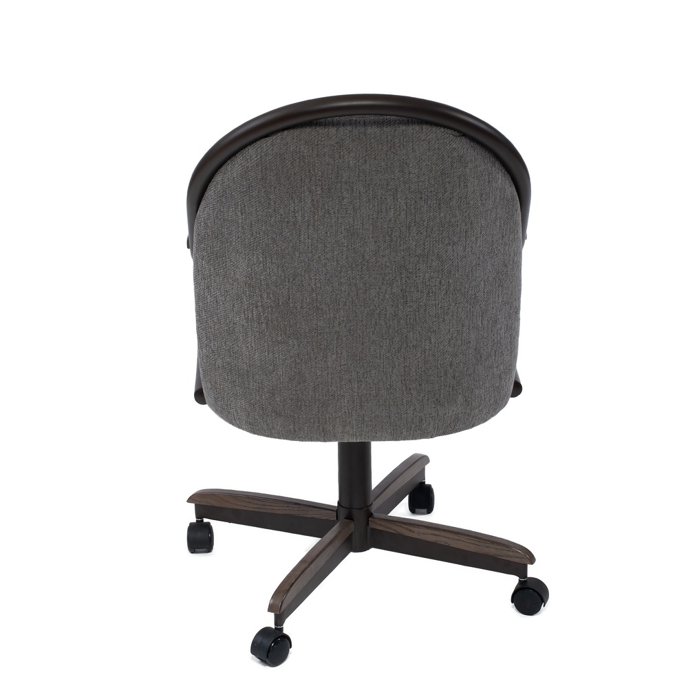 Casual Dining Cushion Swivel and Tilt Rolling Caster Chair