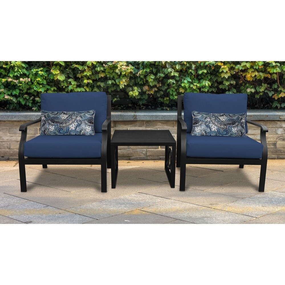 Kathy Ireland Madison Ave. 3 Piece Outdoor Aluminum Patio Furniture Set