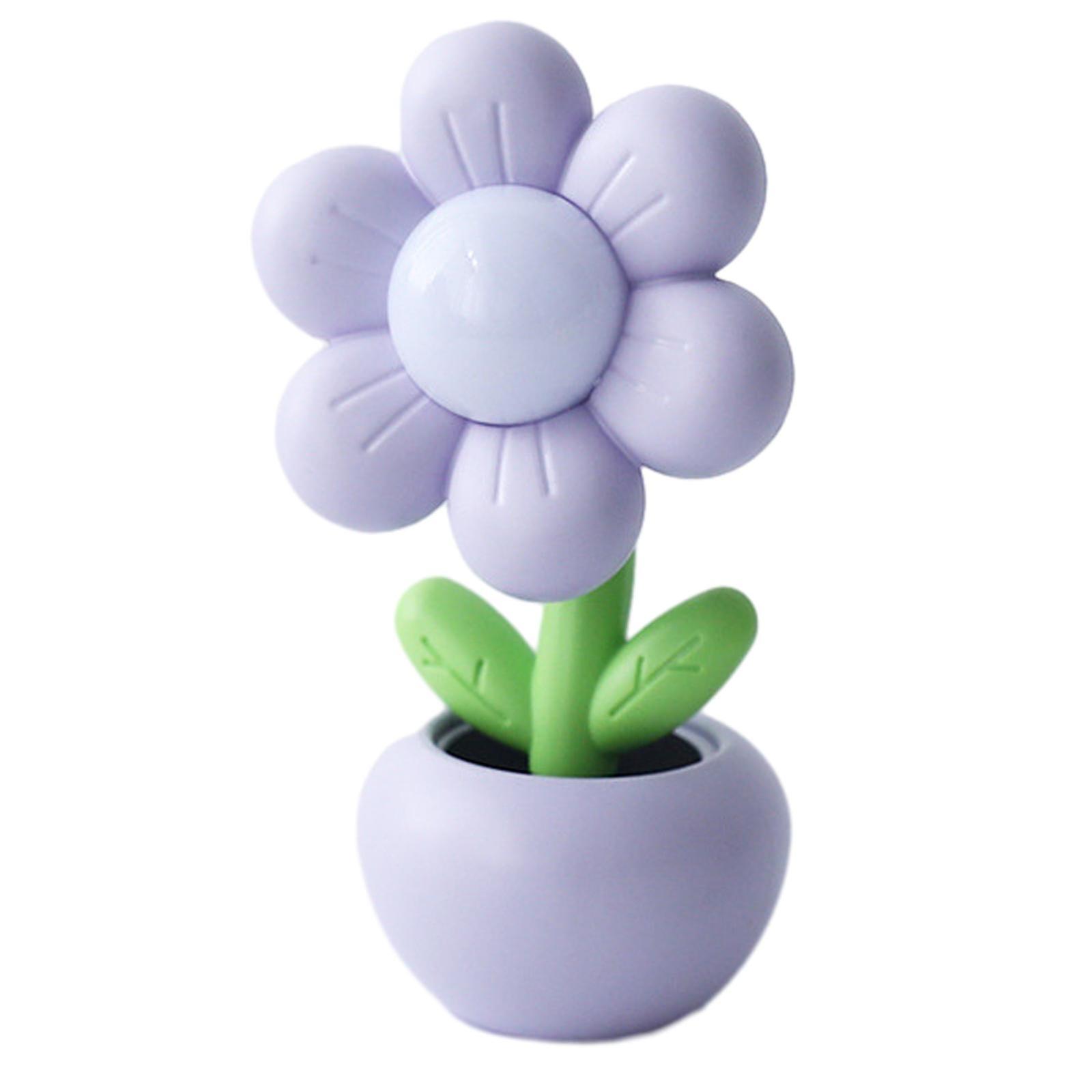 Mini Led Flowers Night Light Potted Flower Lamp For Living Room Desktop Party Violet