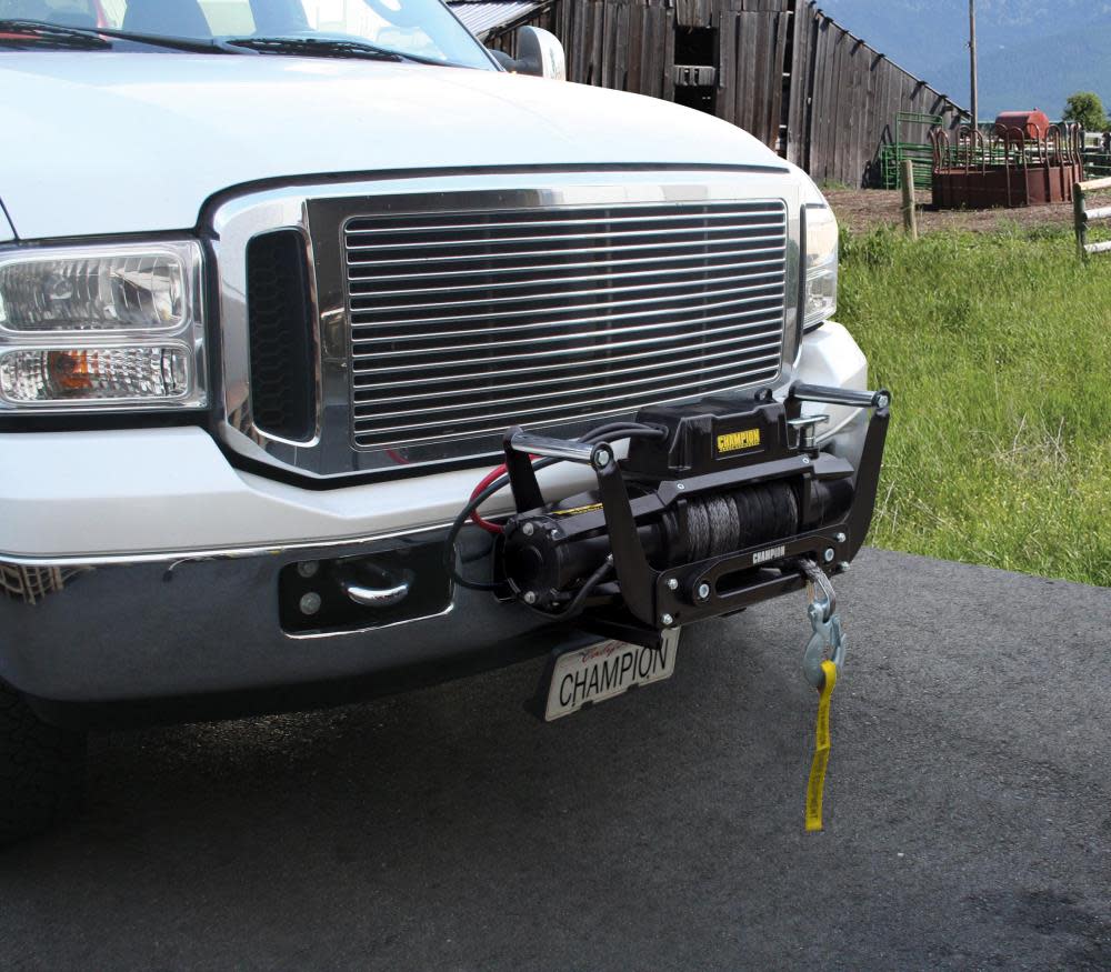 Champion 12，000-lb. Truck/SUV Synthetic Rope Winch Kit with Speed Mount ;