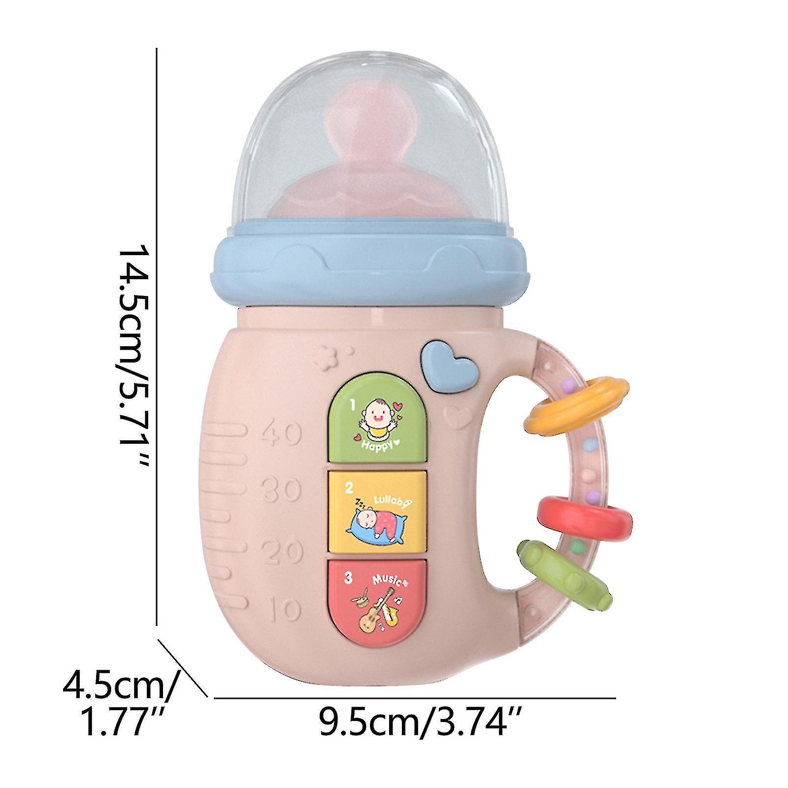 Baby Bottle Early Education Machine Rattle Detachable Multi functional Bilingual Pronunciation Baby Toy With Light