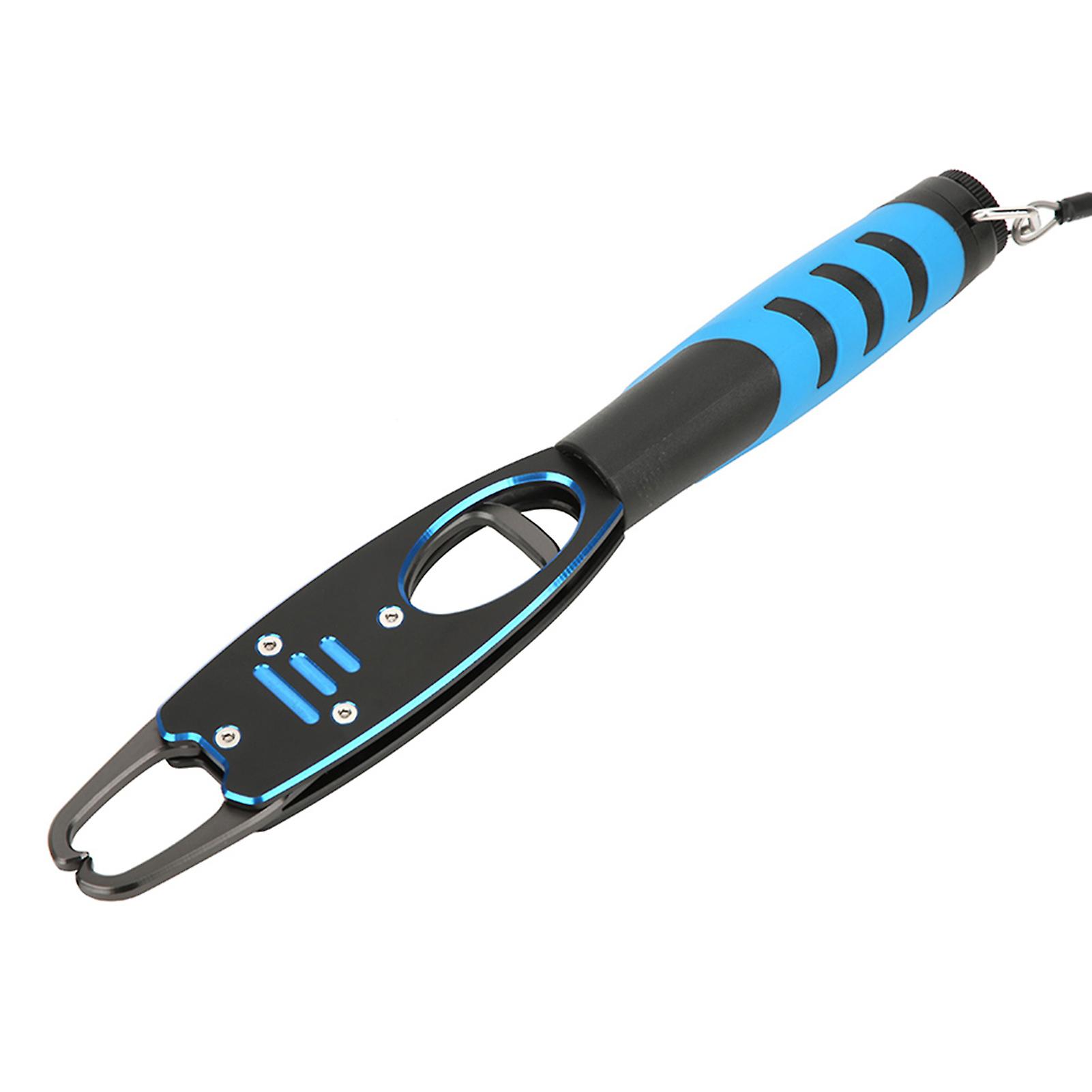 Outdoor Aluminum Alloy Lure Fishing Pliers Fish Controller Tong Set With Non-slip Handlebl-040 With Weight Device Blue