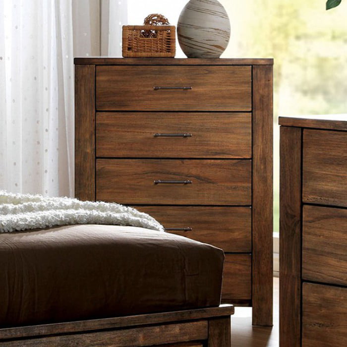 Simple Relax 5-drawer Chest Wood Veneer, Oak