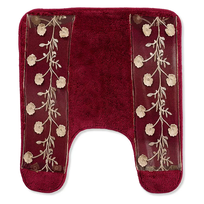 Popular Bath Ombre Rose Burgundy Bath Contour Rug