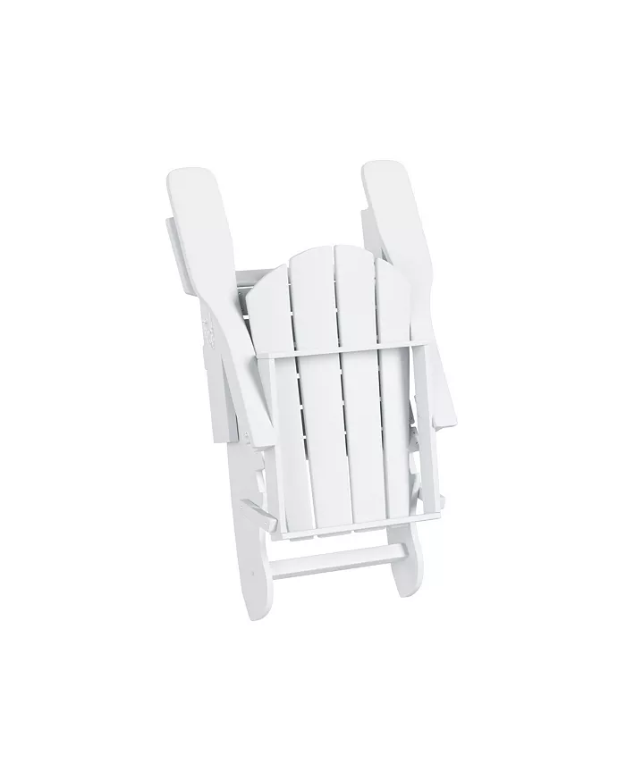 WestinTrends 3 Piece Set Outdoor Folding Adirondack Chairs with Side Table