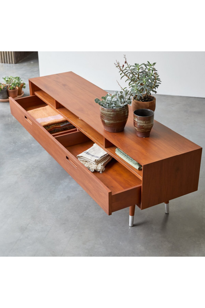 50  x27s Style Wooden TV Cabinet  Tikamoon Magda   Contemporary   Media Cabinets   by Oroa   Distinctive Furniture  Houzz