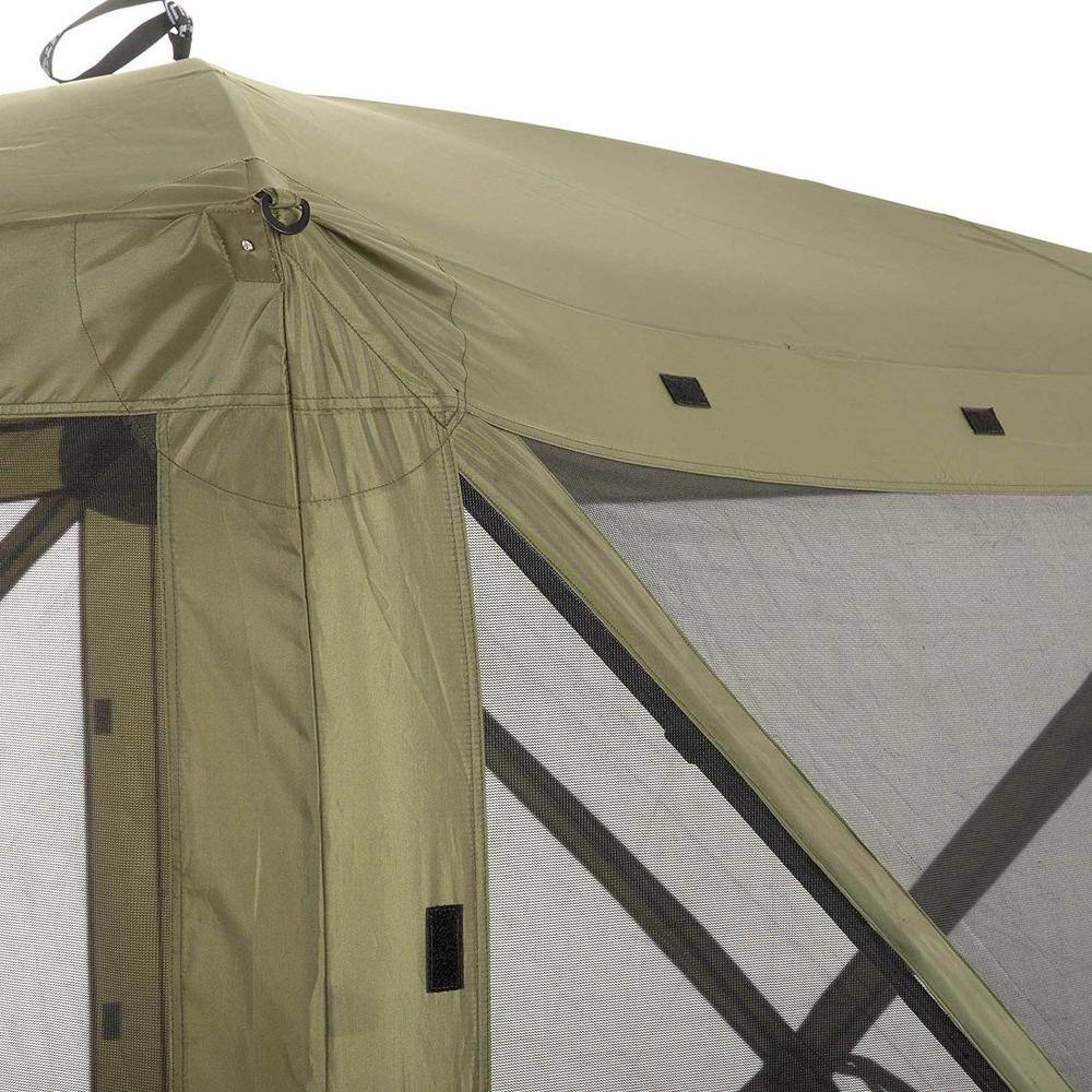 Clam Quick-Set Traveler Green Outdoor Screen Shelter with Wind Panels (4-Pack) CLAM-TV-9870 + 2 x CLAM-WP-2PK-9896