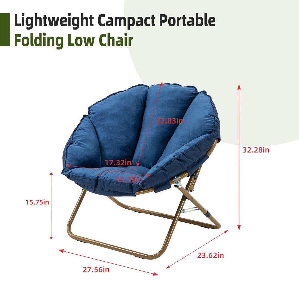 Folding lounge chair  balcony  home backrest  leisure chair  lazy sofa for pregnant women  moon chair