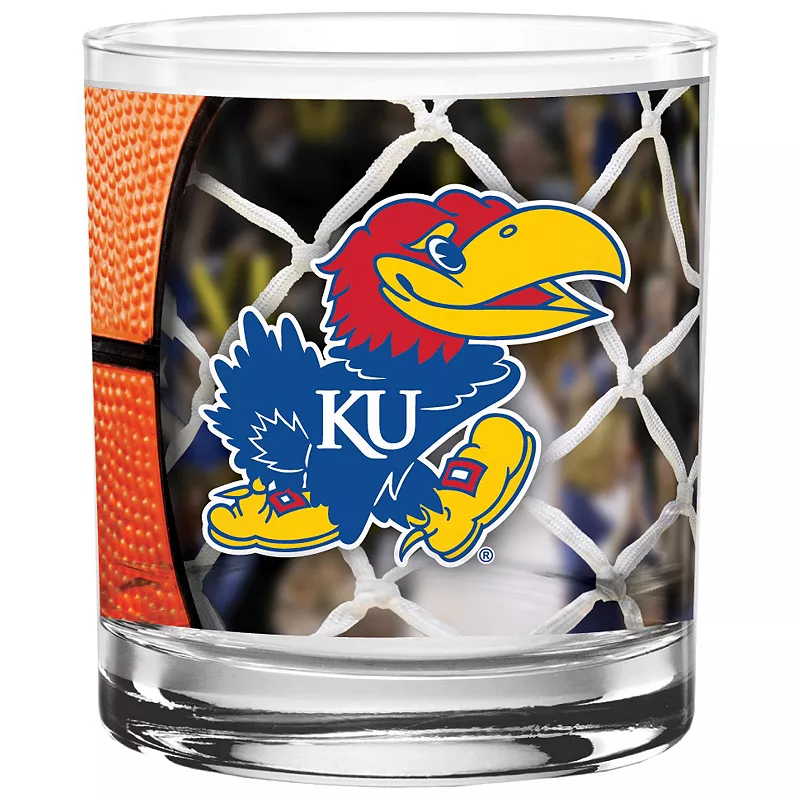 Kansas Jayhawks 14oz. Basketball Glass