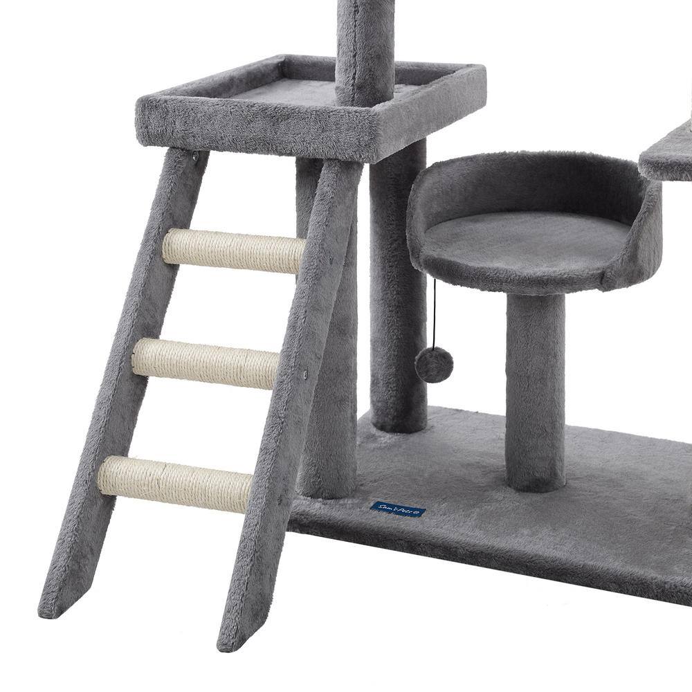 Sam's Pets Longshot 53.5 in. Gray Cat Tree SP-CT1264GY