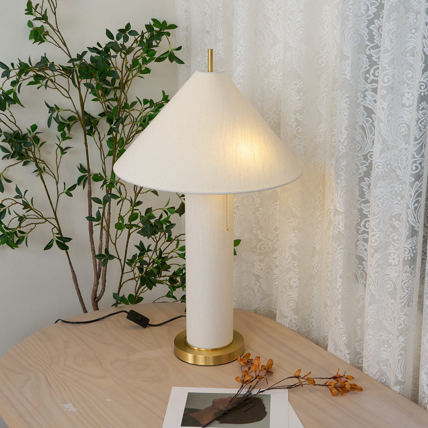 Remi Linen Table Lamp