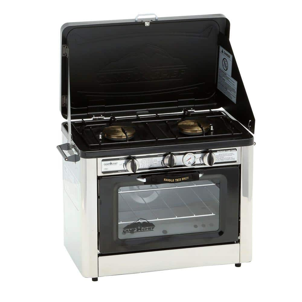 Camp Chef Outdoor Double Burner Propane Gas Range and Stove COVEN