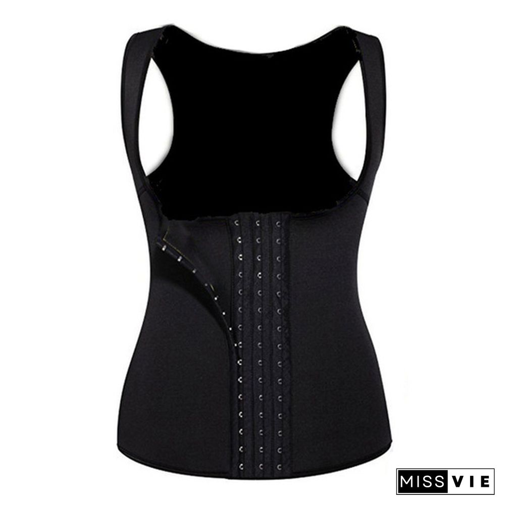 Women Sweat Vest Weight Loss Slimming Waist Trainer Corset Workout Body Shaper Compression Shirt Sport Tank Top