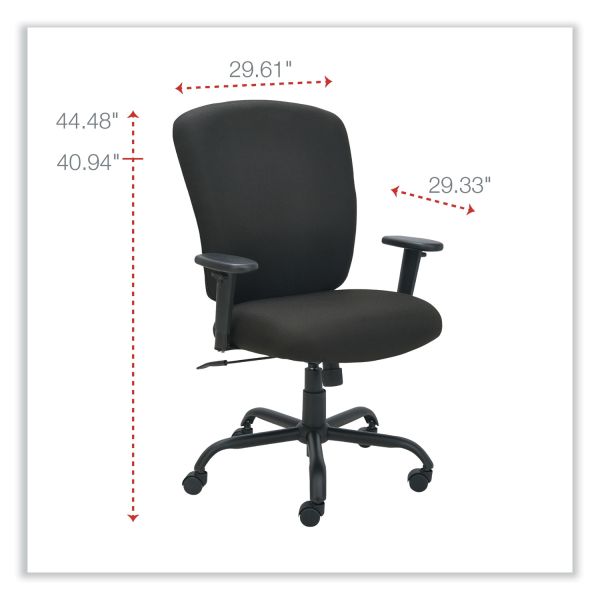 Alera Mota Series Big and Tall Chair， Supports Up to 450 lb， 19.68