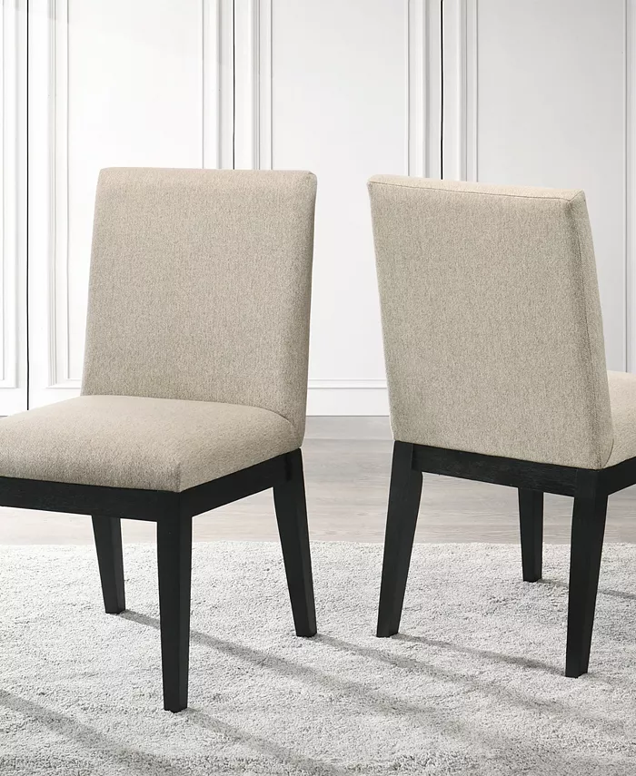 Best Master Furniture Terra 34 Linen Side Chairs Set of 2