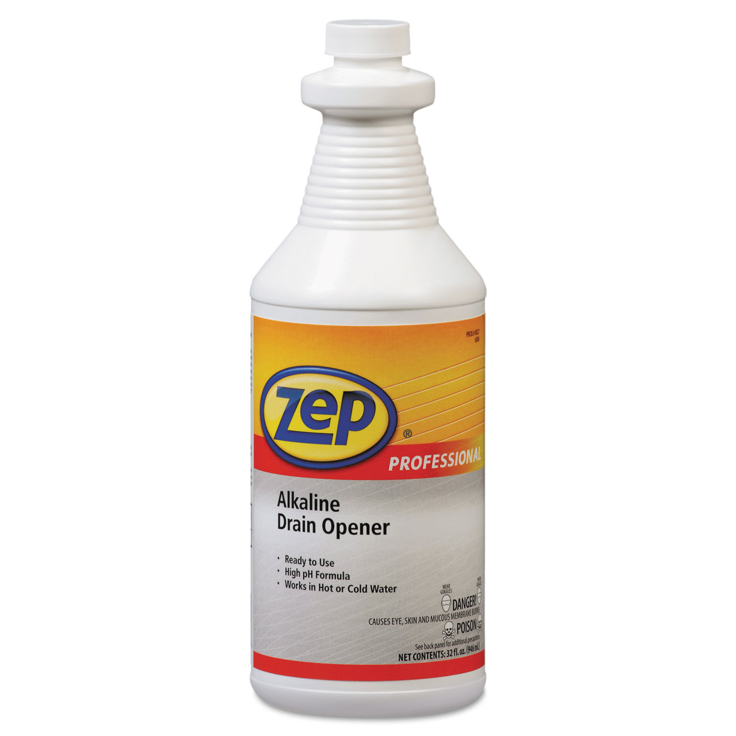 Alkaline Drain Opener Quart Bottle by Zep Professionalandreg; AMR1041423EA