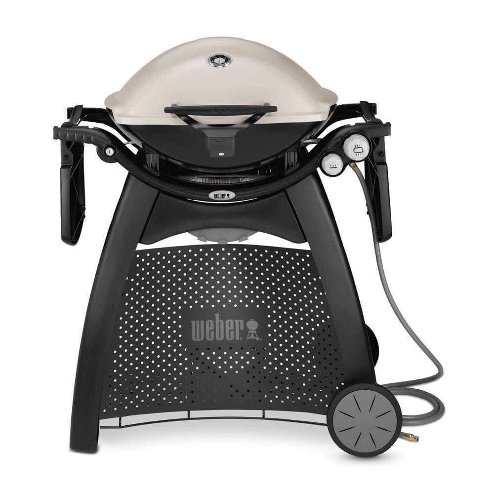 Weber Q 3200 2Burner Natural Gas Grill in Titanium with BuiltIn Thermometer